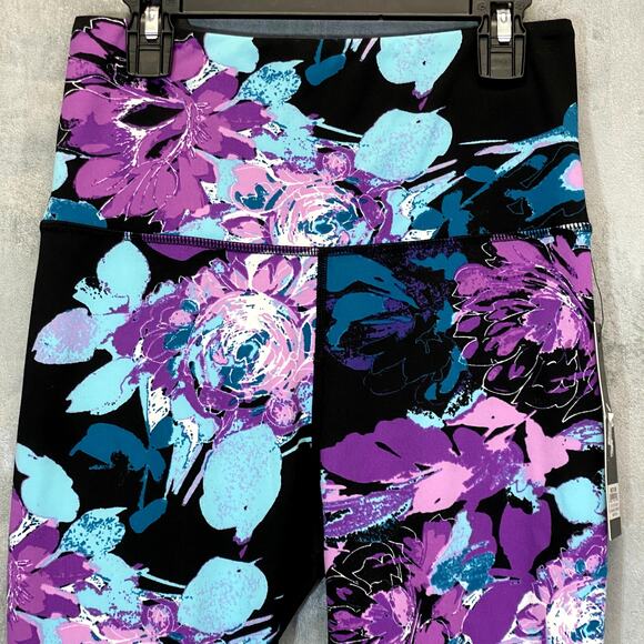 KAY UNGER Women's Blossom Bundle Black Printed High-Rise Pull-On Capri Leggings - Picture 3 of 11